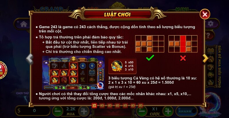 Hệ thống luật chơi Kho báu tứ linh