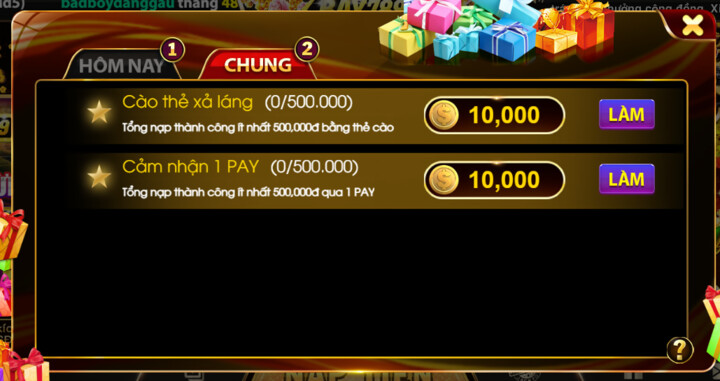 Nhà cái game bài Bay789 có các nhiệm vụ hấp dẫn