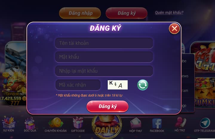 Hướng dẫn đăng ký tham gia chơi tại cổng game 99VINA